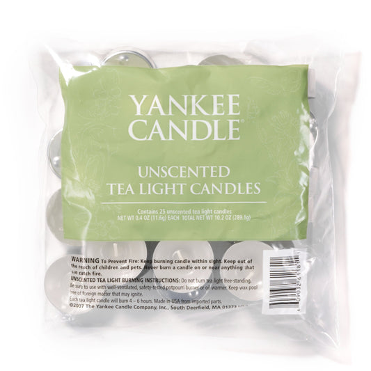 Unscented Tea Light Candles - Package of 25 Series 8-0575